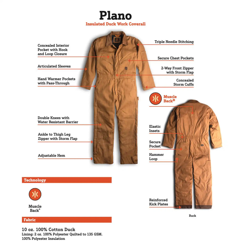 Plano Insulated Duck Work Coverall
