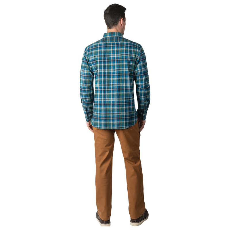 Longhorn Midweight Brushed Flannel Stretch Work Shirt image number 1