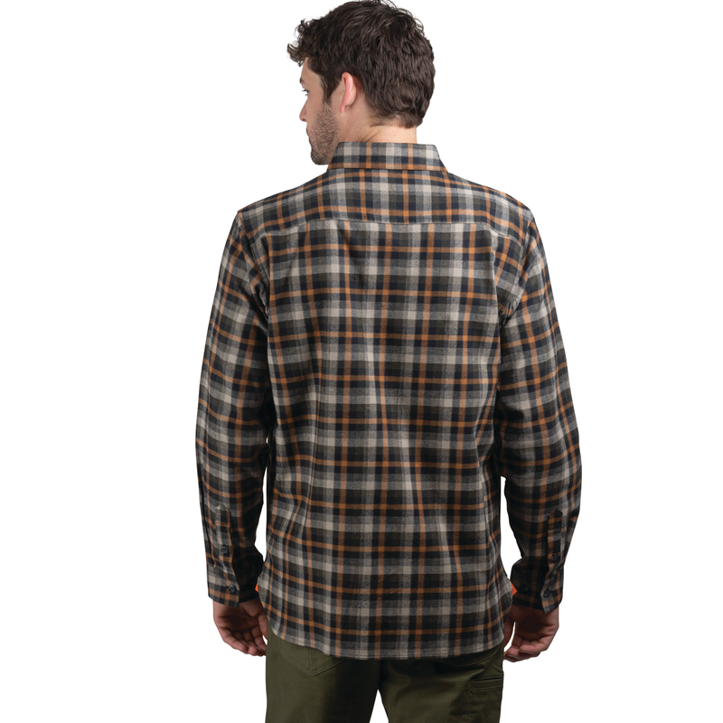 Longhorn Midweight Brushed Flannel Stretch Work Shirt | Walls®